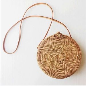 Rattan Hand Woven Circle Bag